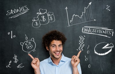 Happy Businessman Has a Lot of Different Opportunities For His Money Investments